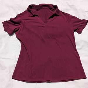 Women's Maroon Polo